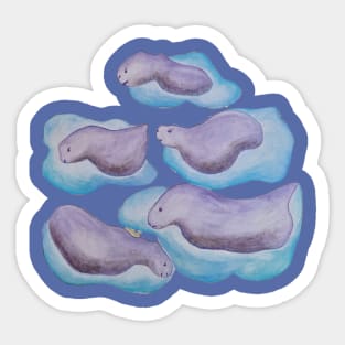 fantasy animals on melting ice Sticker